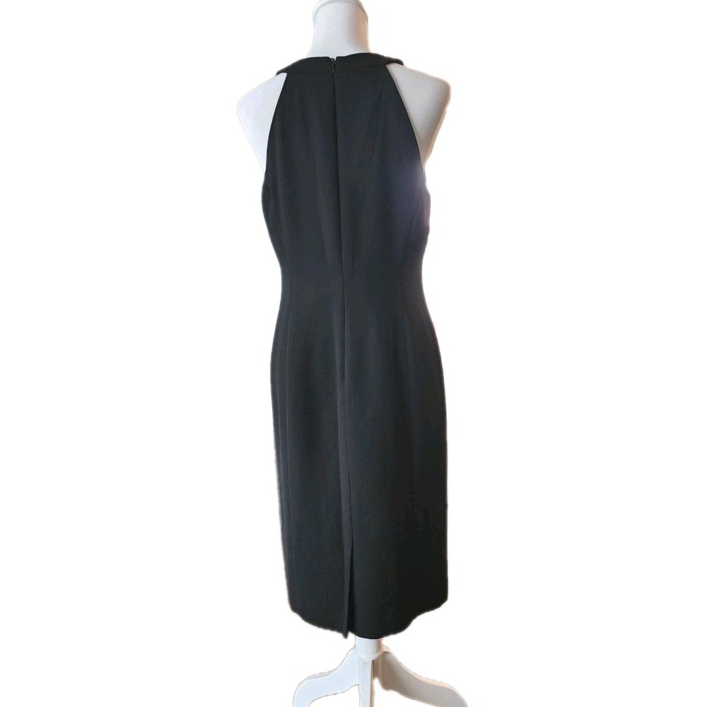 Evan Picone Dress Womens 10 Black Halter Beaded Cocktail Party Event NYE Holiday - Picture 3 of 9